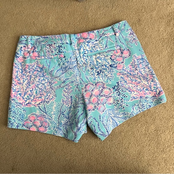 Lilly Pulitzer 5” Callahan Knit Shorts Blue Ibiza Now You Sea Me - Picture 3 of 7